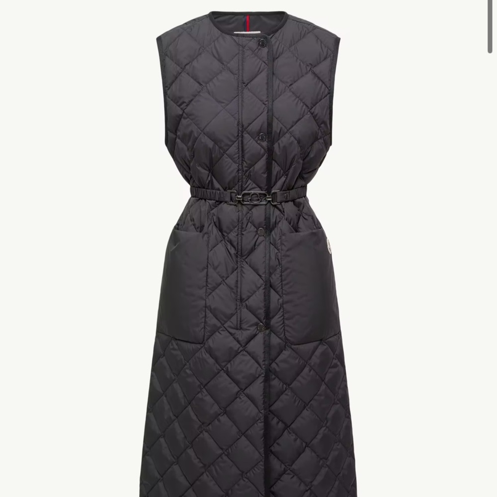 Elegant Black Quilted Sleeveless Moncler Vest
